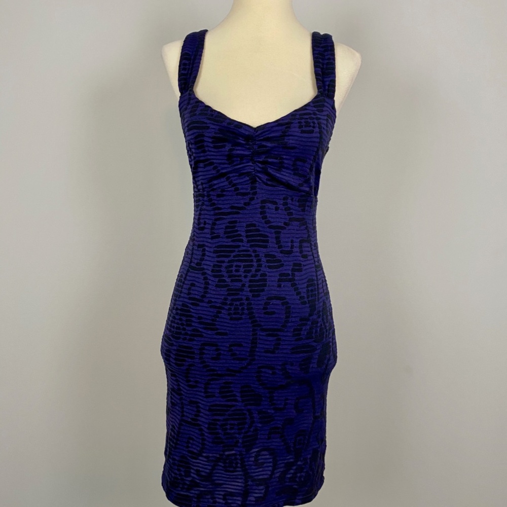 FREE PEOPLE Black/Violet Dress Dress size Small